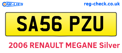 SA56PZU are the vehicle registration plates.