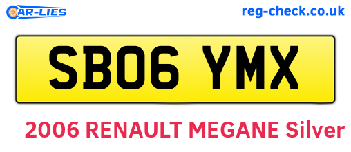 SB06YMX are the vehicle registration plates.