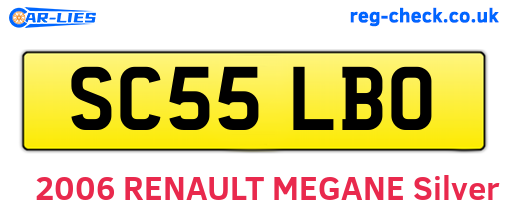 SC55LBO are the vehicle registration plates.