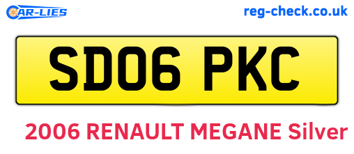 SD06PKC are the vehicle registration plates.