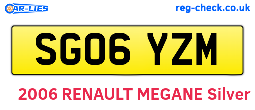 SG06YZM are the vehicle registration plates.