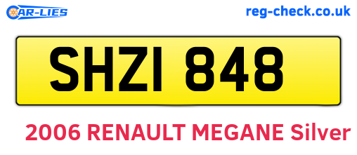 SHZ1848 are the vehicle registration plates.