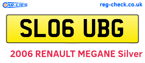 SL06UBG are the vehicle registration plates.