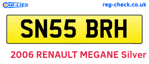 SN55BRH are the vehicle registration plates.