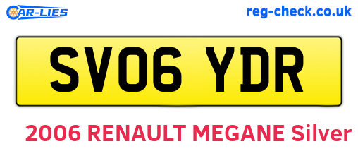 SV06YDR are the vehicle registration plates.