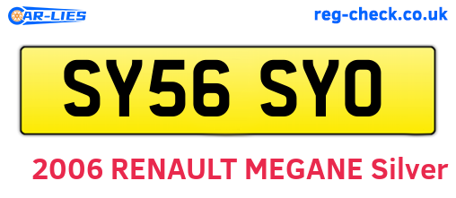 SY56SYO are the vehicle registration plates.