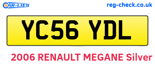 YC56YDL are the vehicle registration plates.