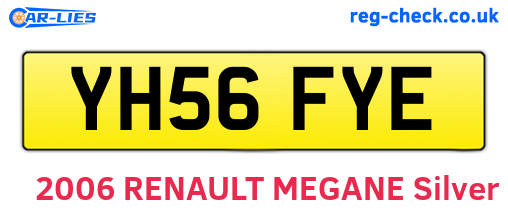 YH56FYE are the vehicle registration plates.
