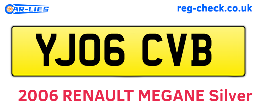 YJ06CVB are the vehicle registration plates.