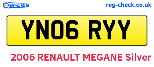 YN06RYY are the vehicle registration plates.