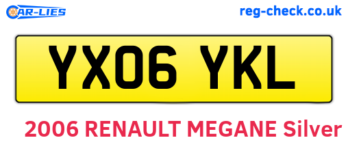 YX06YKL are the vehicle registration plates.