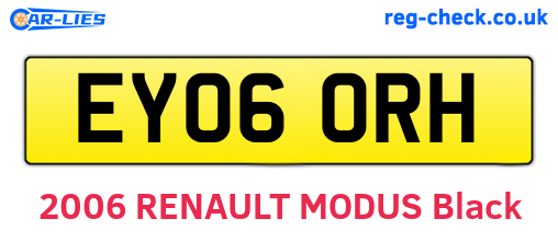 EY06ORH are the vehicle registration plates.
