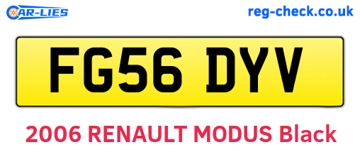 FG56DYV are the vehicle registration plates.