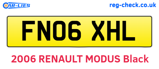 FN06XHL are the vehicle registration plates.