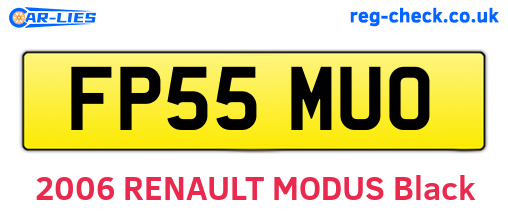 FP55MUO are the vehicle registration plates.