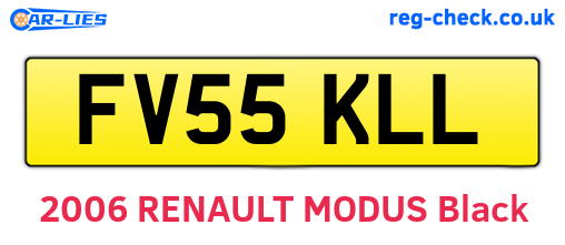 FV55KLL are the vehicle registration plates.