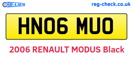 HN06MUO are the vehicle registration plates.