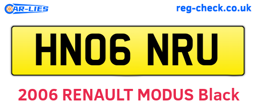 HN06NRU are the vehicle registration plates.
