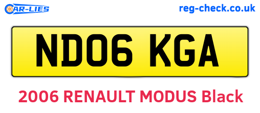 ND06KGA are the vehicle registration plates.
