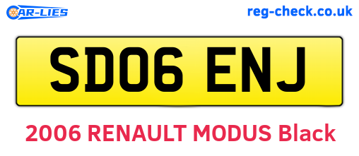 SD06ENJ are the vehicle registration plates.