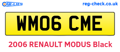 WM06CME are the vehicle registration plates.