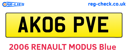 AK06PVE are the vehicle registration plates.