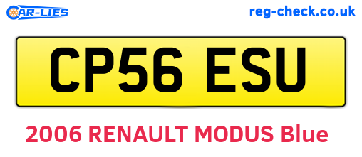 CP56ESU are the vehicle registration plates.