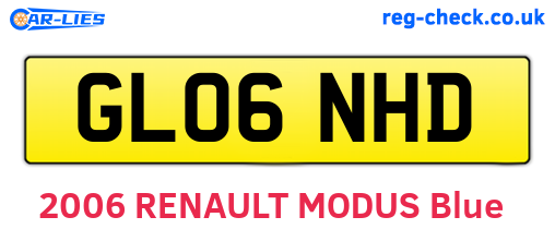 GL06NHD are the vehicle registration plates.