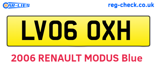 LV06OXH are the vehicle registration plates.