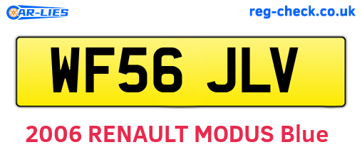 WF56JLV are the vehicle registration plates.