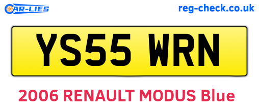 YS55WRN are the vehicle registration plates.