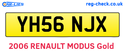 YH56NJX are the vehicle registration plates.