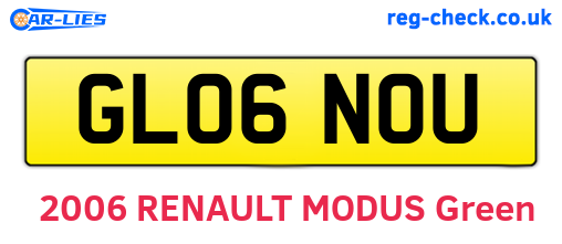 GL06NOU are the vehicle registration plates.