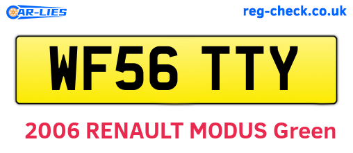 WF56TTY are the vehicle registration plates.