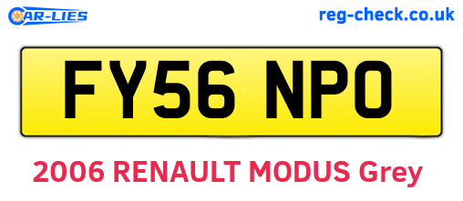FY56NPO are the vehicle registration plates.