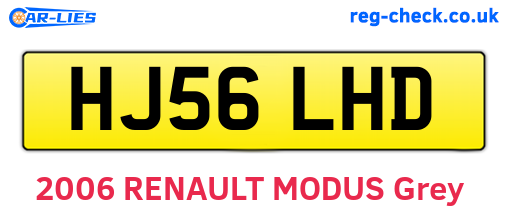 HJ56LHD are the vehicle registration plates.