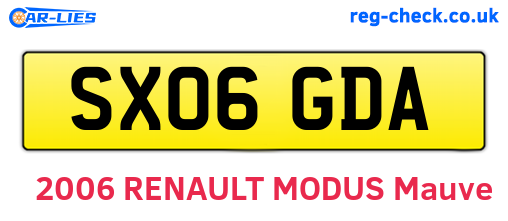 SX06GDA are the vehicle registration plates.