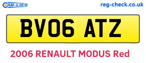 BV06ATZ are the vehicle registration plates.