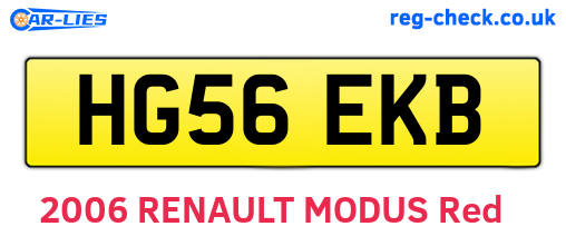HG56EKB are the vehicle registration plates.