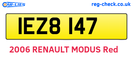 IEZ8147 are the vehicle registration plates.