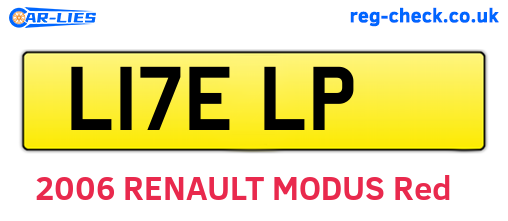 L17ELP are the vehicle registration plates.
