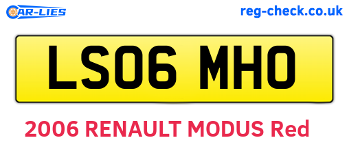 LS06MHO are the vehicle registration plates.