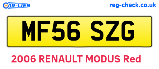 MF56SZG are the vehicle registration plates.
