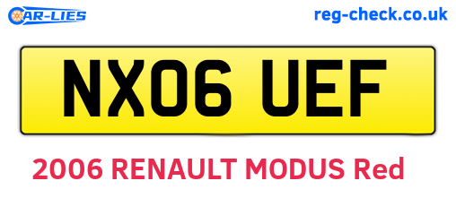 NX06UEF are the vehicle registration plates.