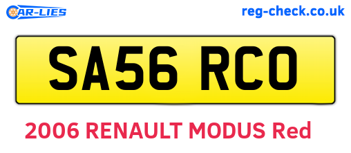 SA56RCO are the vehicle registration plates.