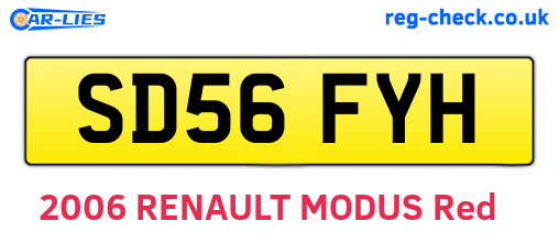 SD56FYH are the vehicle registration plates.
