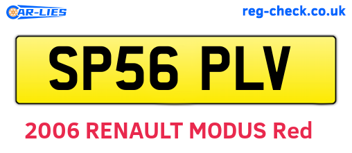 SP56PLV are the vehicle registration plates.