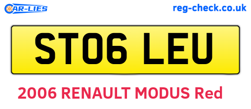 ST06LEU are the vehicle registration plates.