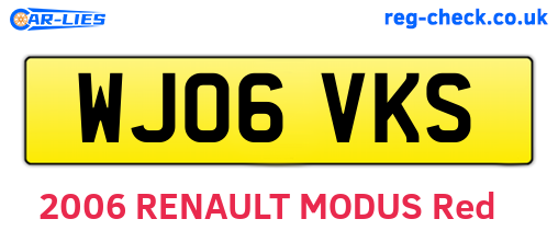 WJ06VKS are the vehicle registration plates.