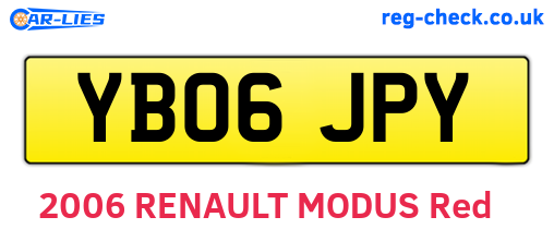 YB06JPY are the vehicle registration plates.